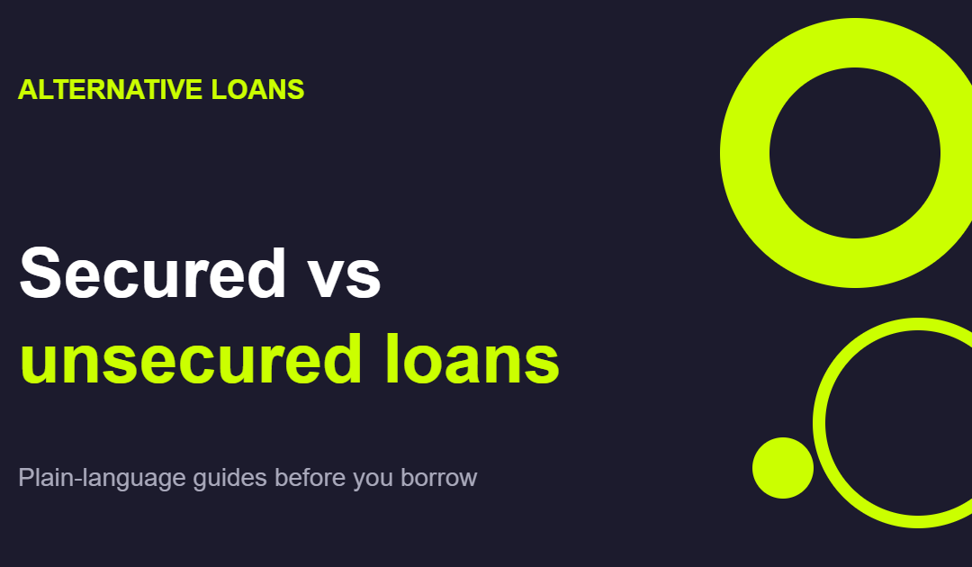 Secured vs unsecured loans: guide cover