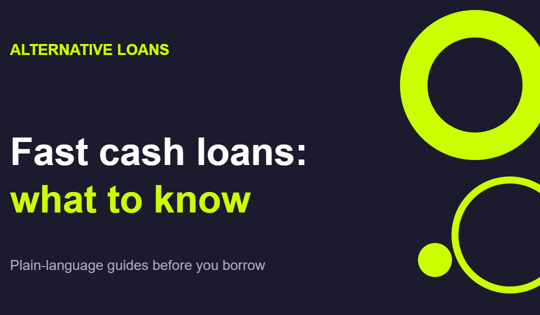 Fast cash loans in Canada: what to know, guide cover