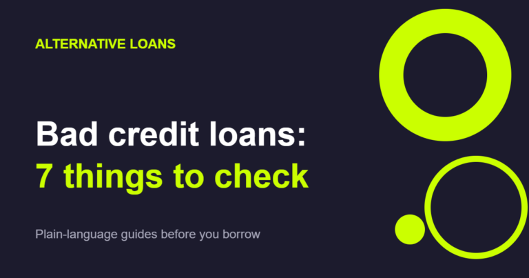Bad Credit Loans in Canada: 7 Things to Check Before You Apply