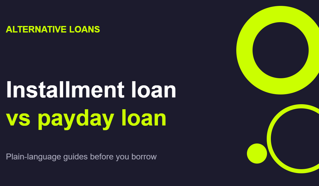 Installment loan vs payday loan in Canada: guide cover