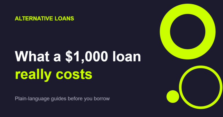 How Much Does a $1,000 Loan Really Cost? A Payment Example